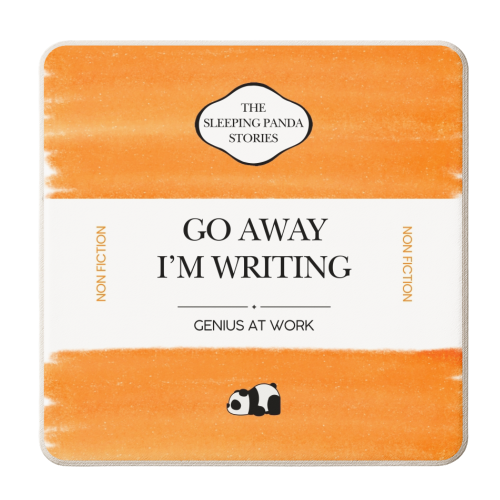 GO AWAY I'M WRITING - personalised beer coaster by Ms Doodle