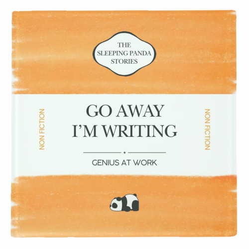 GO AWAY I'M WRITING - personalised beer coaster by Ms Doodle