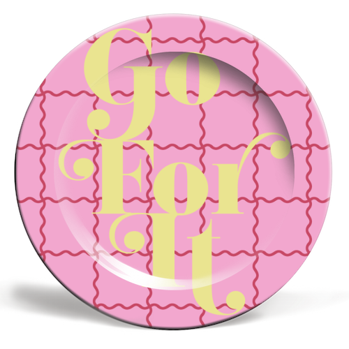 Go For It - ceramic dinner plate by Daniela di Niro