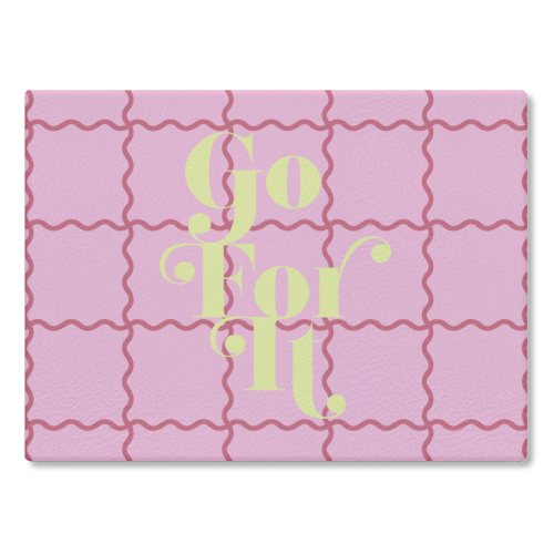 Go For It - glass chopping board by Daniela di Niro