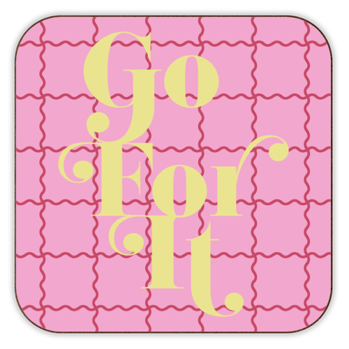 Go For It - personalised beer coaster by Daniela di Niro