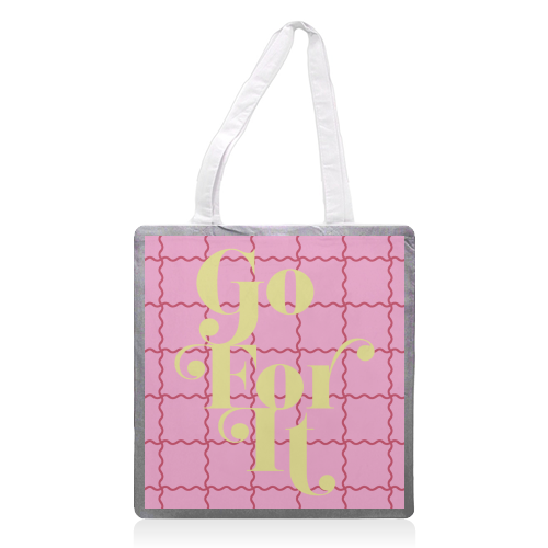 Go For It - printed canvas tote bag by Daniela di Niro
