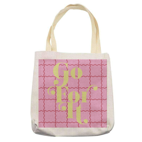 Go For It - printed canvas tote bag by Daniela di Niro