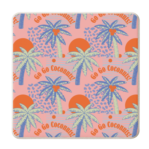 Go Go Coconuts - personalised beer coaster by Luxe and Loco
