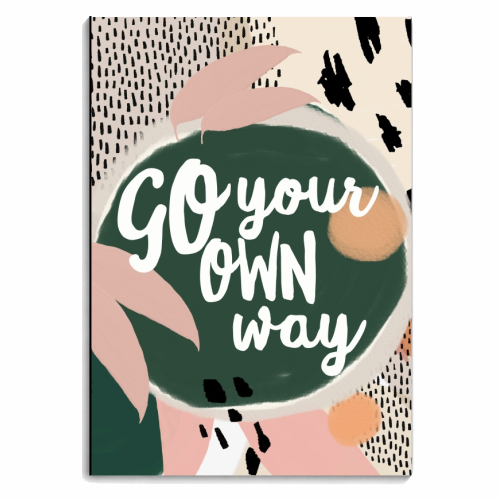 Go Your Own Way - personalised A4, A5, A6 notebook by Giddy Kipper