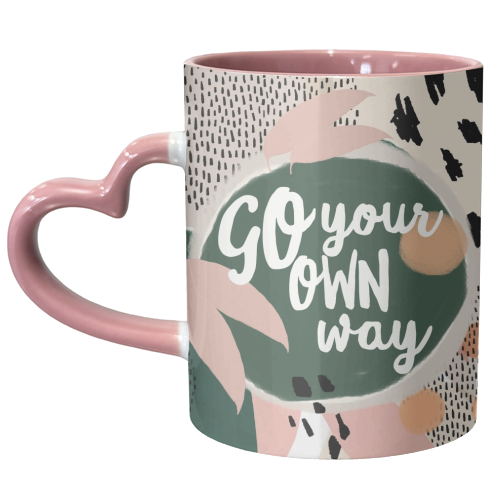 Go Your Own Way - unique mug by Giddy Kipper