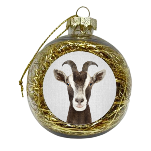 Goat - Colorful - xmas bauble by Gal Design