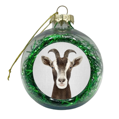 Goat - Colorful - xmas bauble by Gal Design