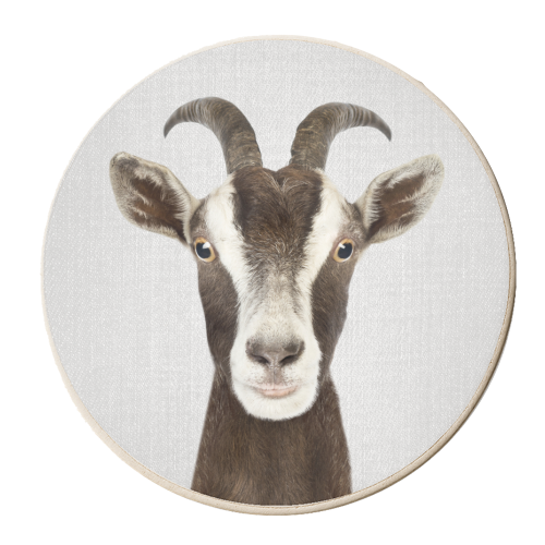Goat - Colorful - personalised beer coaster by Gal Design