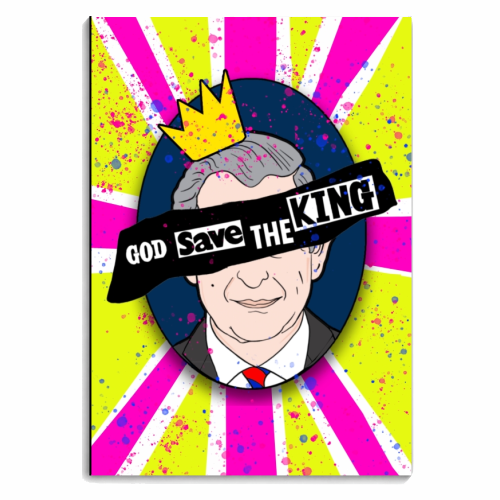 God Save The King - personalised A4, A5, A6 notebook by Bite Your Granny