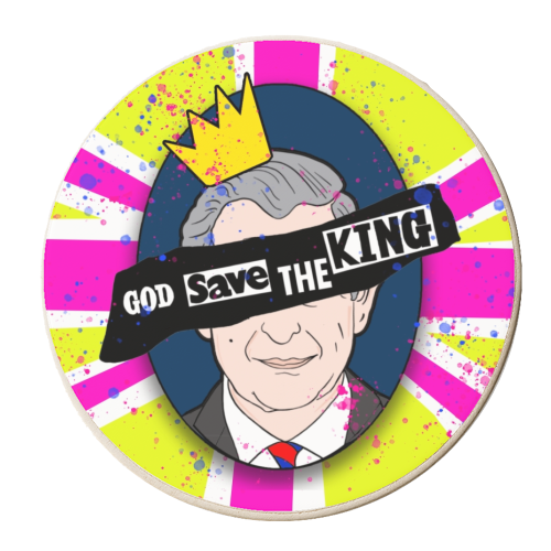 God Save The King - personalised beer coaster by Bite Your Granny