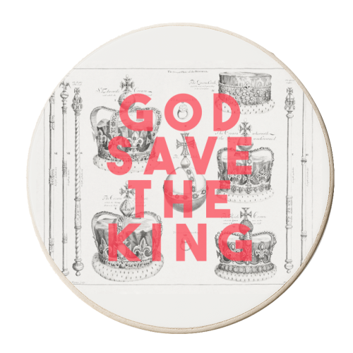 God Save The King - personalised beer coaster by The 13 Prints