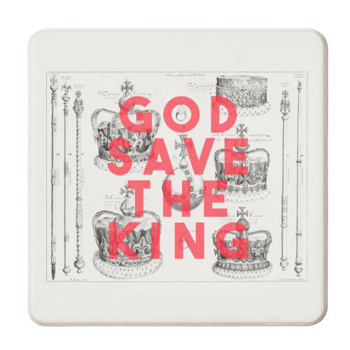 God Save The King - personalised beer coaster by The 13 Prints