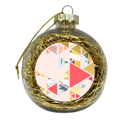 Gold Abstraction - xmas bauble by Uma Prabhakar Gokhale