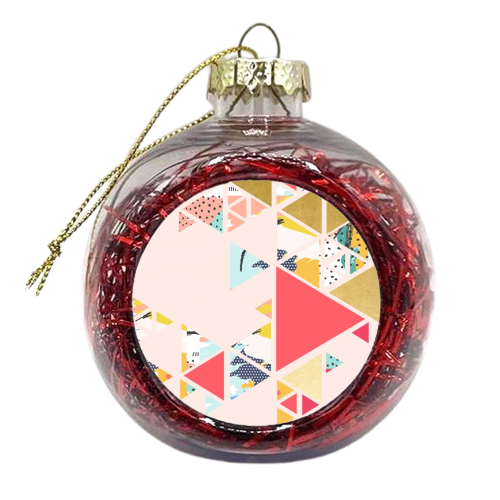 Gold Abstraction - xmas bauble by Uma Prabhakar Gokhale