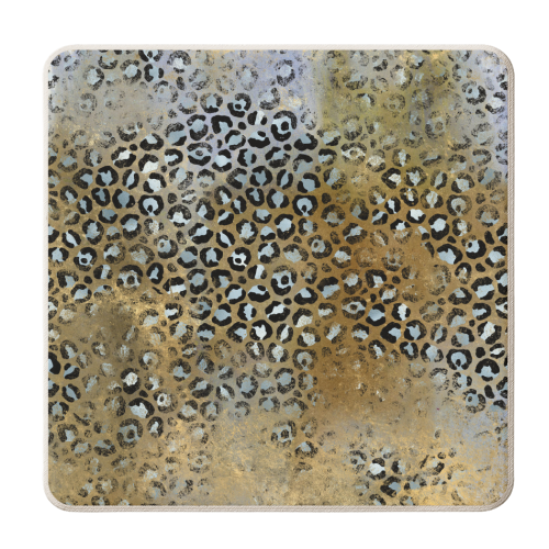 gold black leopard print - personalised beer coaster by Anastasios Konstantinidis