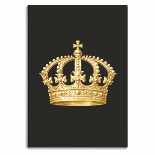 Gold Crown Black - personalised A4, A5, A6 notebook by Ms Doodle