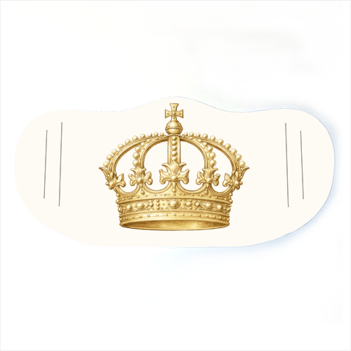 Gold Crown - face cover mask by Ms Doodle