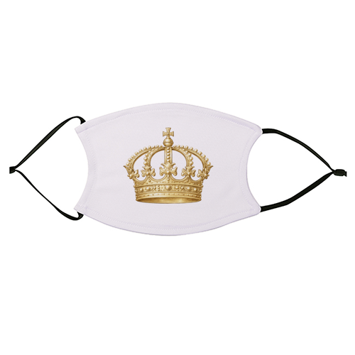 Gold Crown - face cover mask by Ms Doodle
