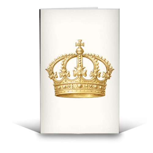 Gold Crown - funny greeting card by Ms Doodle
