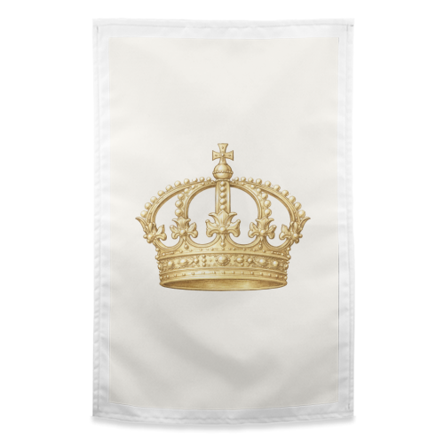 Gold Crown - funny tea towel by Ms Doodle