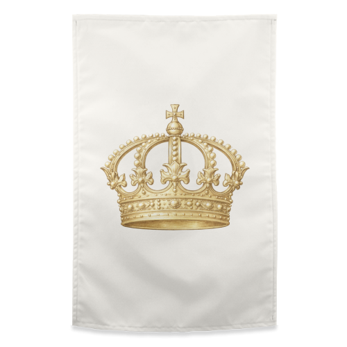 Gold Crown - funny tea towel by Ms Doodle