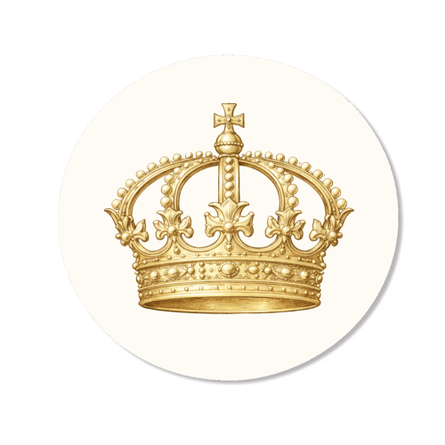 Gold Crown - Magnet by Ms Doodle