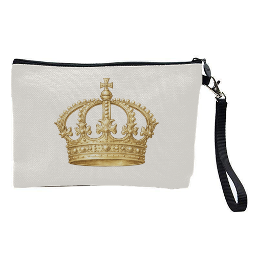 Gold Crown - pretty makeup bag by Ms Doodle