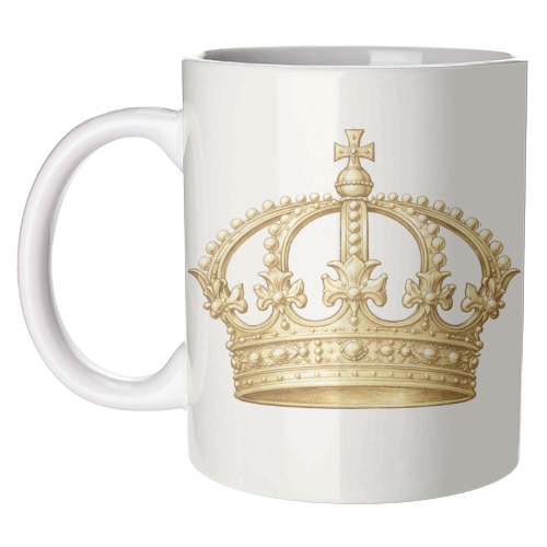 Gold Crown - unique mug by Ms Doodle