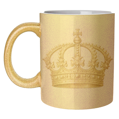 Gold Crown - unique mug by Ms Doodle