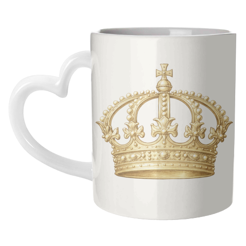 Gold Crown - unique mug by Ms Doodle