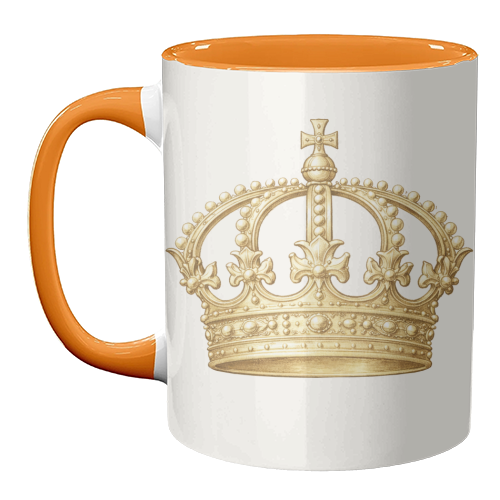 Gold Crown - unique mug by Ms Doodle