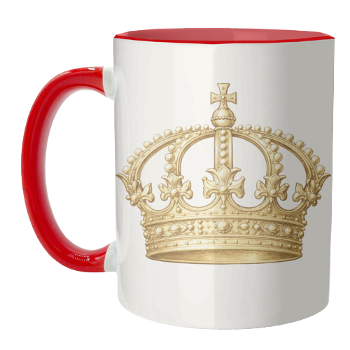 Gold Crown - unique mug by Ms Doodle