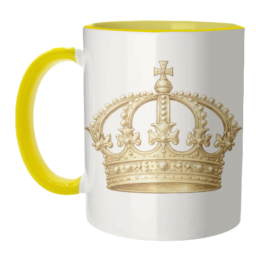 Gold Crown - unique mug by Ms Doodle