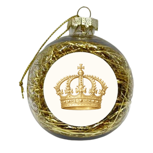 Gold Crown - xmas bauble by Ms Doodle