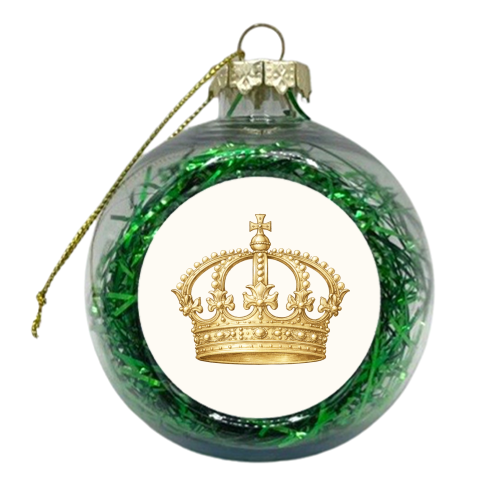 Gold Crown - xmas bauble by Ms Doodle