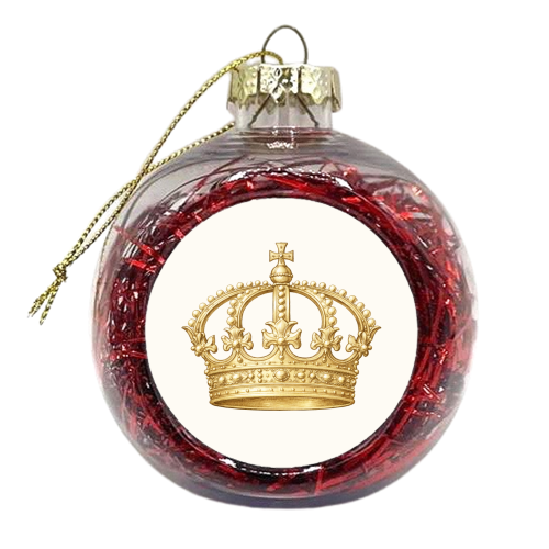 Gold Crown - xmas bauble by Ms Doodle