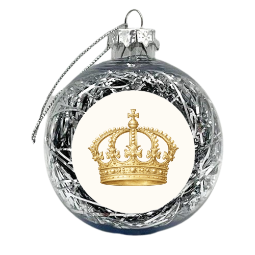 Gold Crown - xmas bauble by Ms Doodle