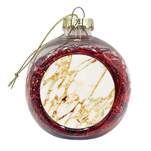Gold Marble - xmas bauble by Uma Prabhakar Gokhale