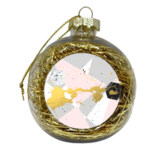 Gold Splatter - xmas bauble by Uma Prabhakar Gokhale
