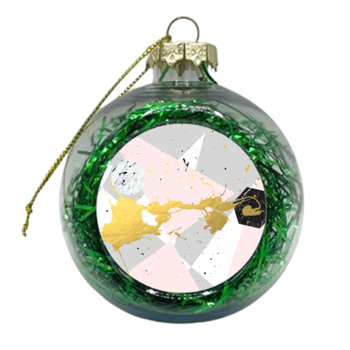 Gold Splatter - xmas bauble by Uma Prabhakar Gokhale