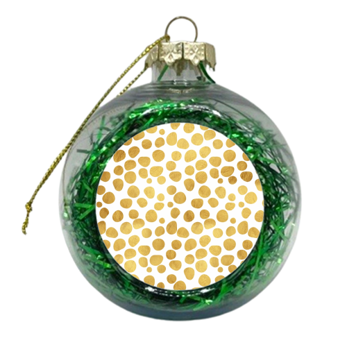 Gold Spots - xmas bauble by Uma Prabhakar Gokhale