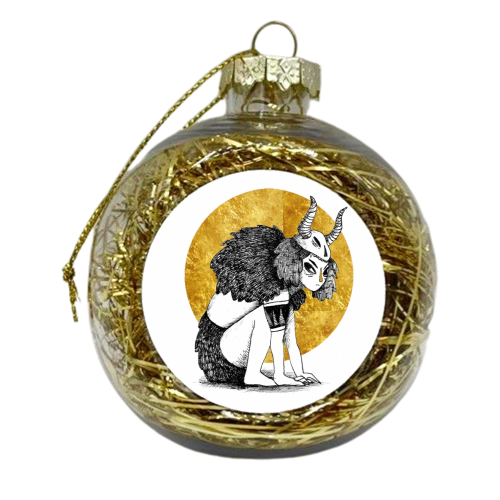 Golden - xmas bauble by Erin Cole