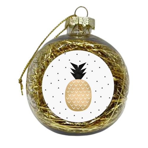 Golden Pineapple - xmas bauble by Elisabeth Fredriksson