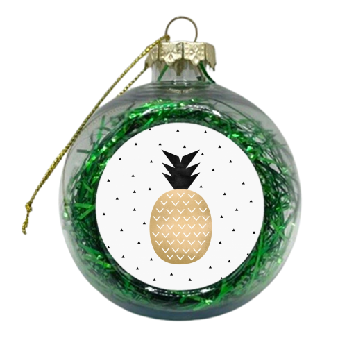 Golden Pineapple - xmas bauble by Elisabeth Fredriksson