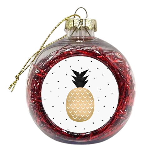 Golden Pineapple - xmas bauble by Elisabeth Fredriksson