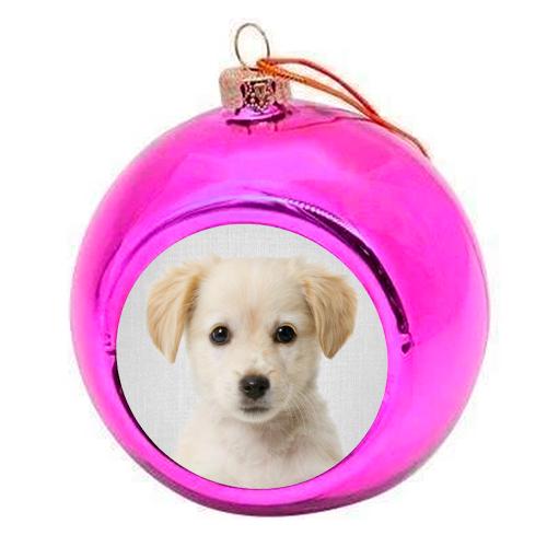 Golden Retriever Puppy - Colorful - colourful christmas bauble by Gal Design