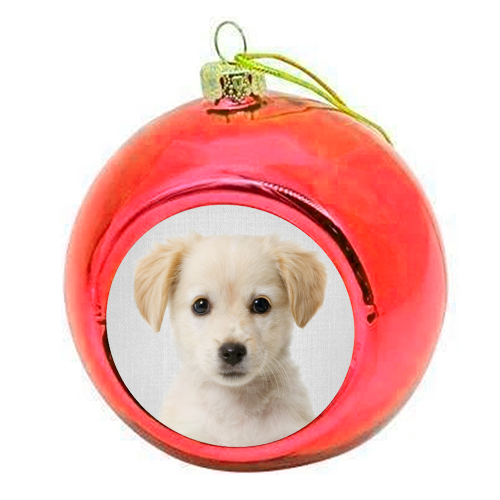 Golden Retriever Puppy - Colorful - colourful christmas bauble by Gal Design