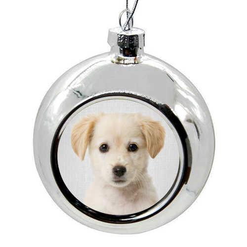 Golden Retriever Puppy - Colorful - colourful christmas bauble by Gal Design