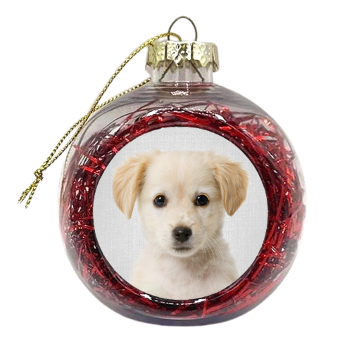Golden Retriever Puppy - Colorful - xmas bauble by Gal Design